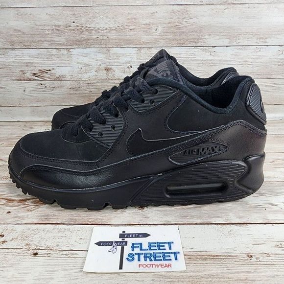 Nike Air Max 90 GS Triple BlackSneaker Boy's Kids Size 4.5y Women's 6 - Picture 3 of 8